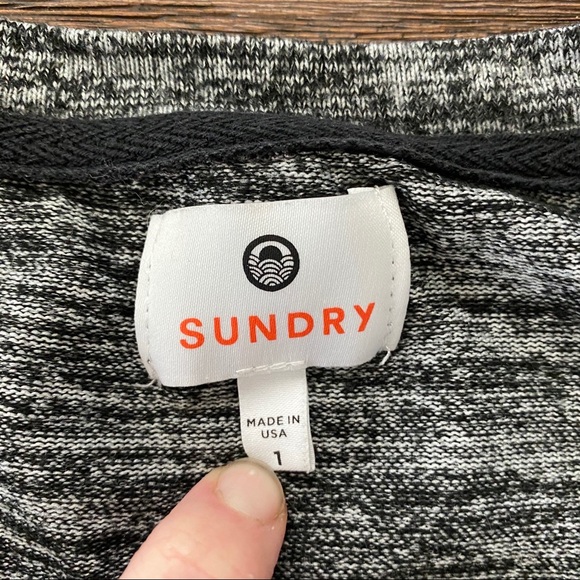 Sundry Side Tie Long Sleeve Pullover - Picture 4 of 7